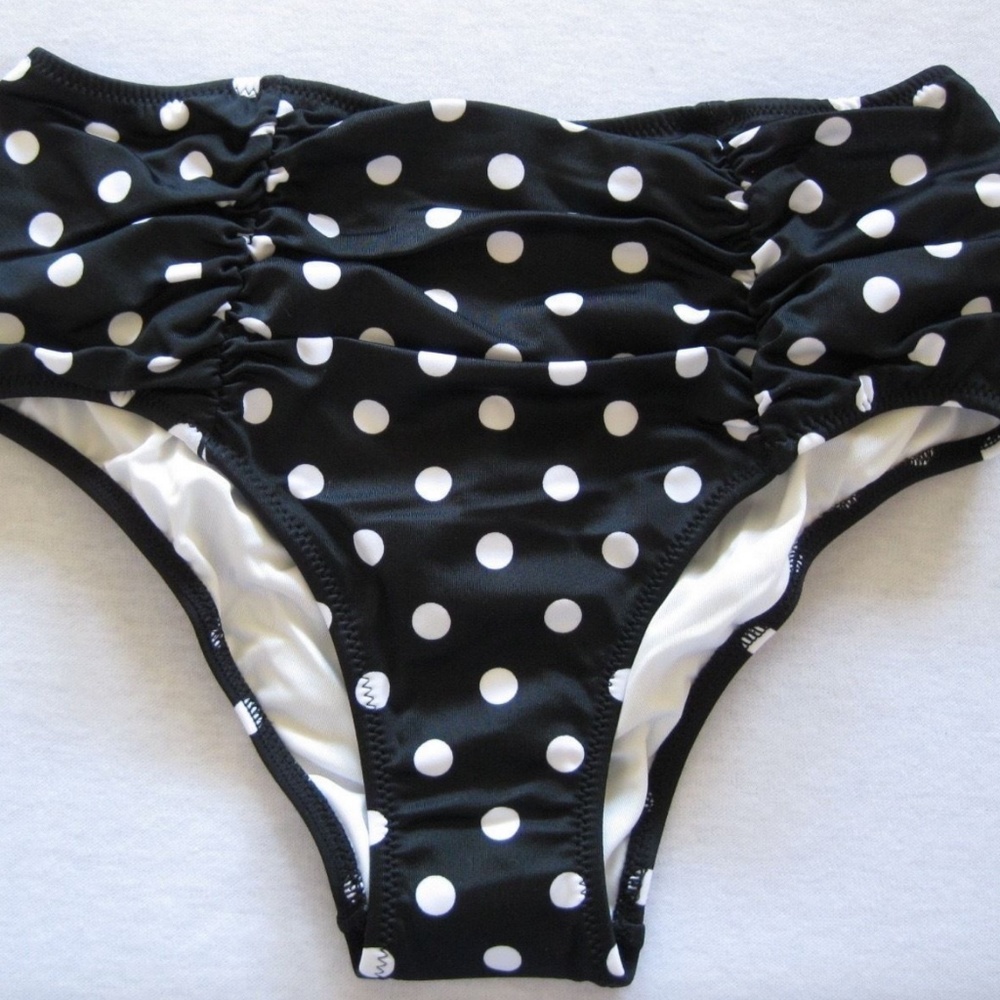 VS High Waist Bottom Swimsuit Bikini Polka Dot NWT